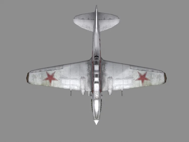IL-2 textured model, top view
